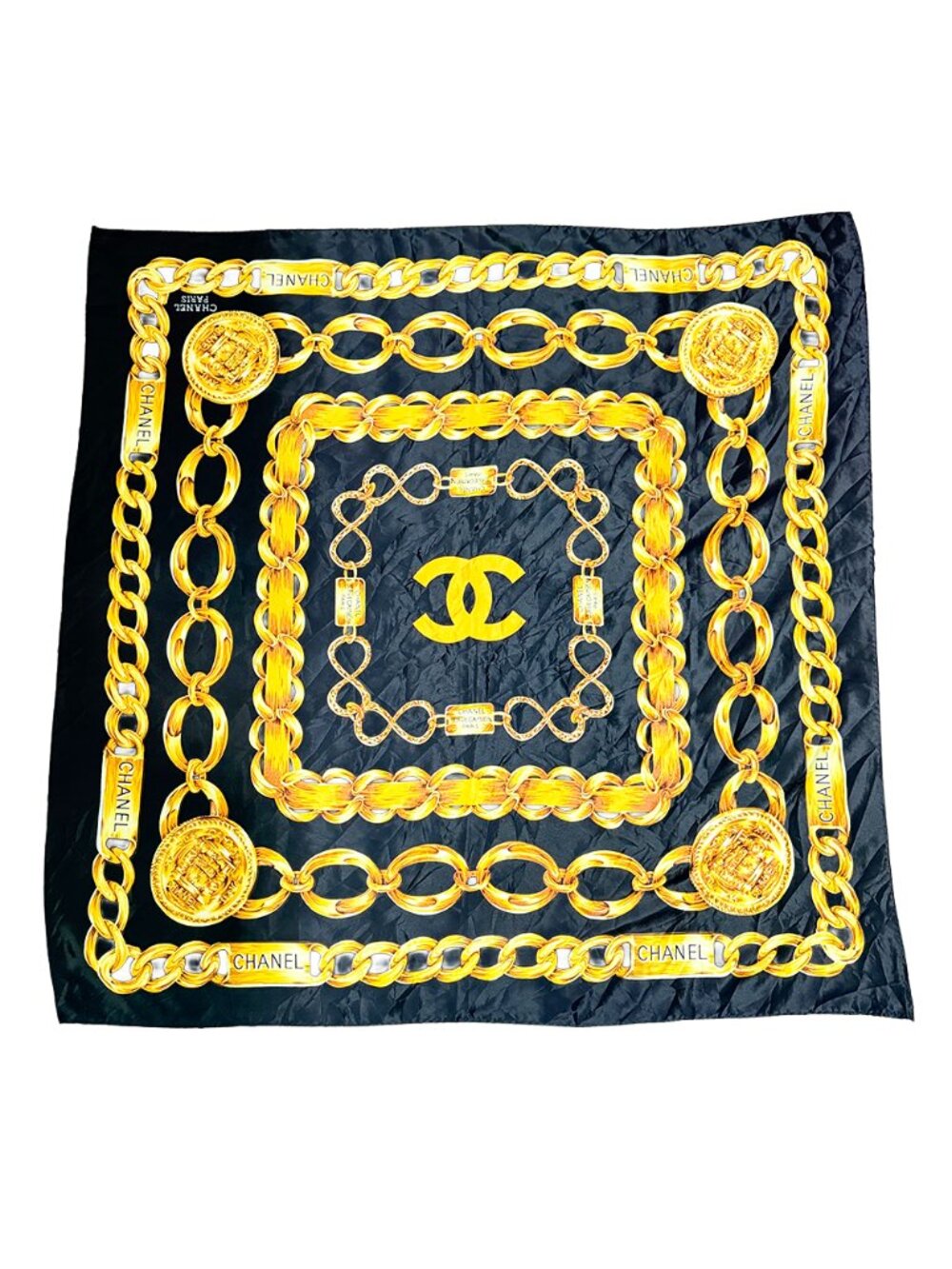 Chanel Silk Vintage Scarf 100% Silk